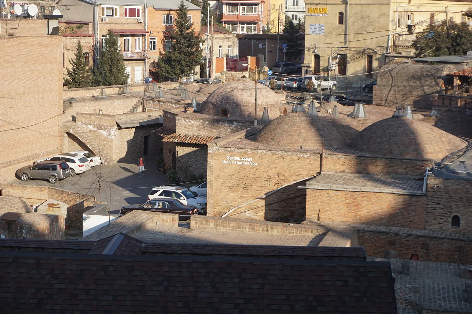 Brick domes of the sulphur bathhouses in the Abanotubani district of Tbilisi